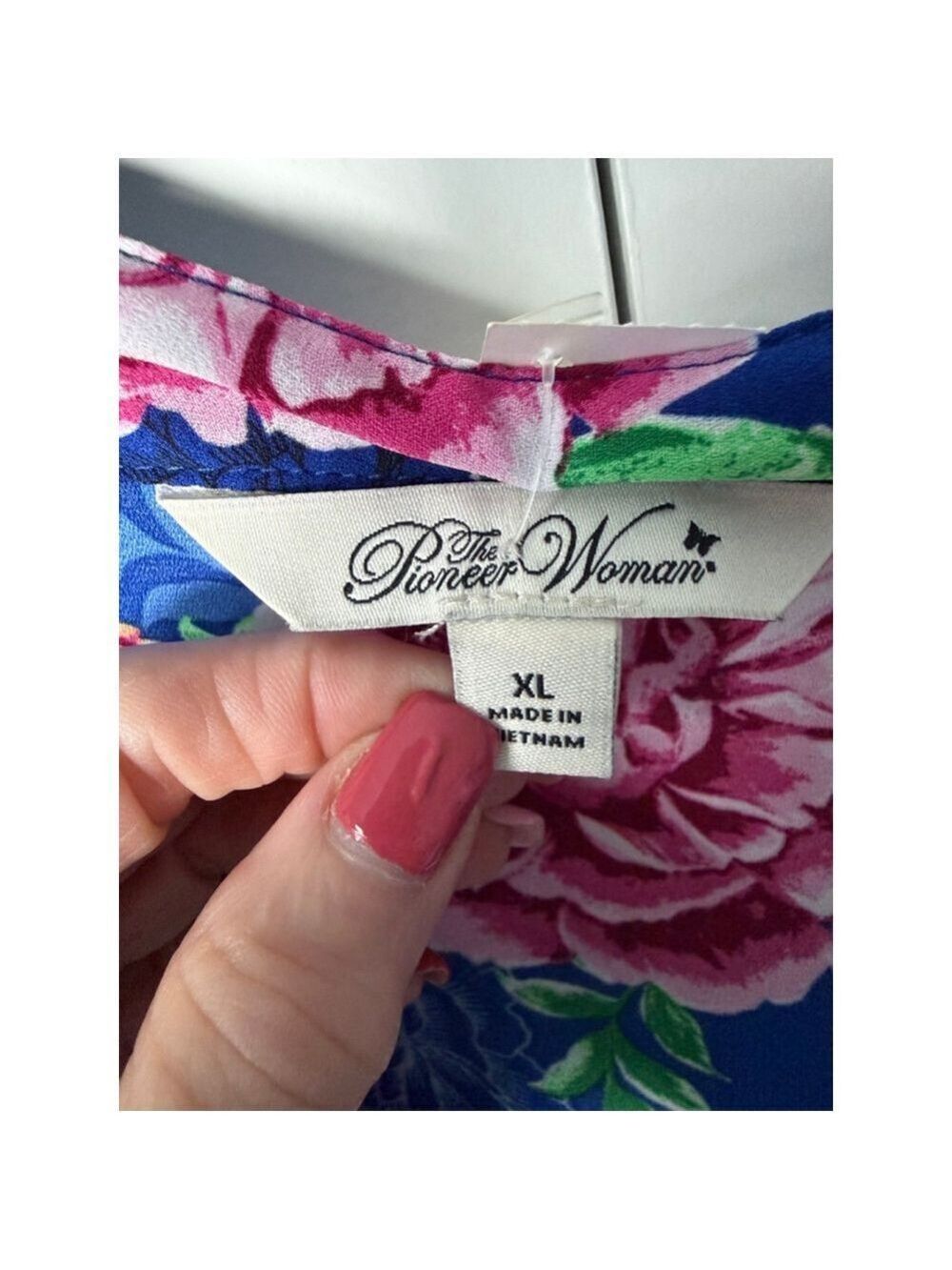 The Pioneer Woman Blue Floral Blouse XL - Picture 5 of 7